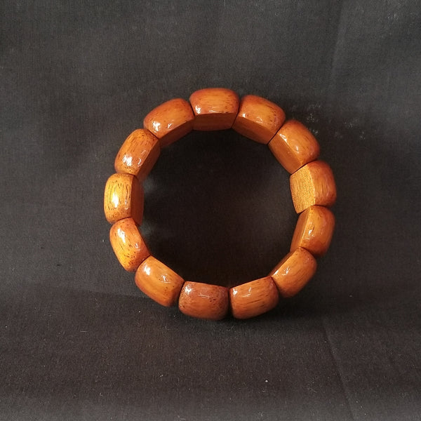 Koa Wood 13 Block Stretch Bracelet - Trinkets & Things Handmade with Aloha