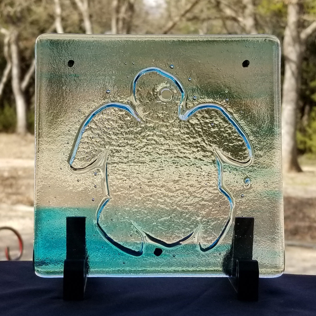 M098 Fused Glass Slabs Sea Turtle - Trinkets & Things Handmade with Aloha