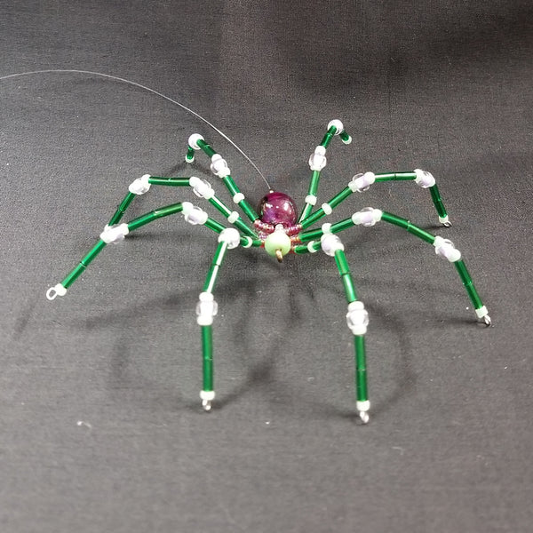 M153 Beaded Christmas Spider - Trinkets & Things Handmade with Aloha