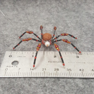 M079 Beaded Christmas Spider - Trinkets & Things Handmade with Aloha