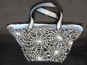 QT021 Quilted Tote Spider Webs - Trinkets & Things Handmade with Aloha